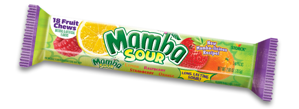 Mamba Sour Fruit Chews 18pc