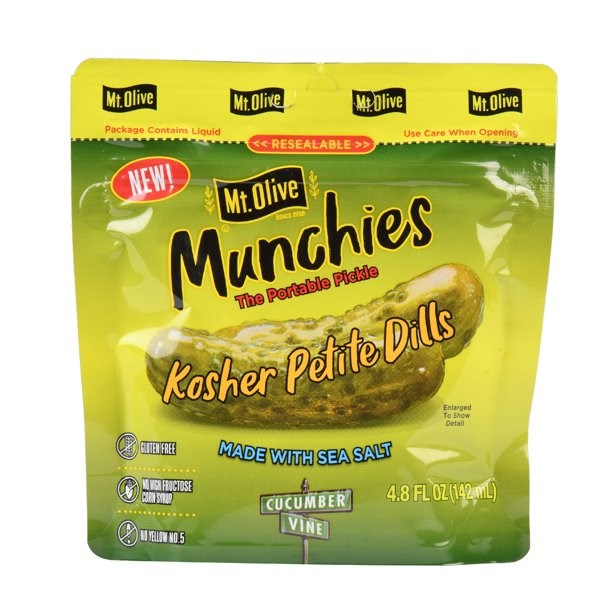 Mt. Olive Munchies Kosher Petite Dills Pouch 4.8oz (BEST BY: NOV 2023)