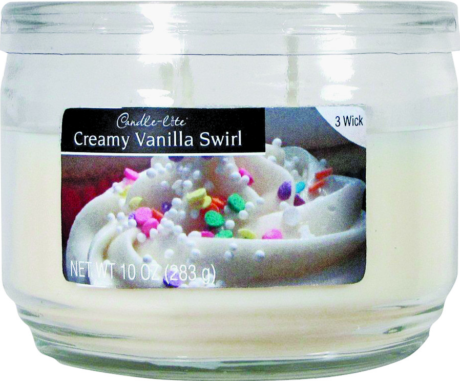 Candle-Lite Creamy Vanilla Swirl Candle 10oz