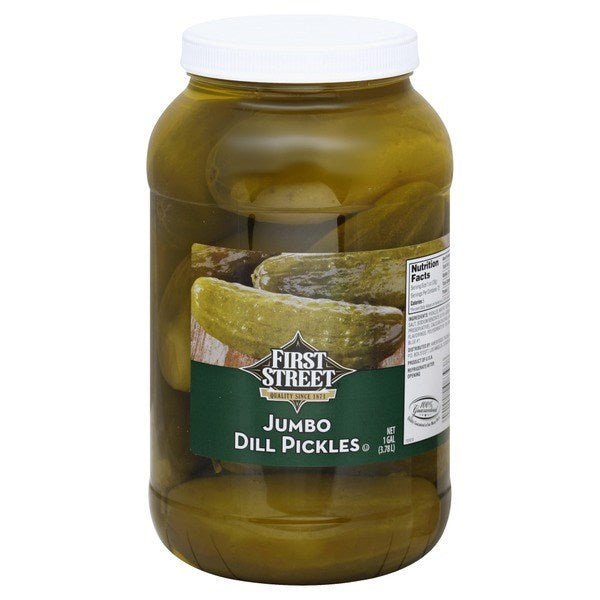 First Street Jumbo Dill Pickles 1 Gallon (BEST BY: JUL2025)