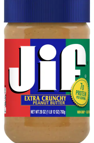 Jif Crunchy Peanut Butter 28oz