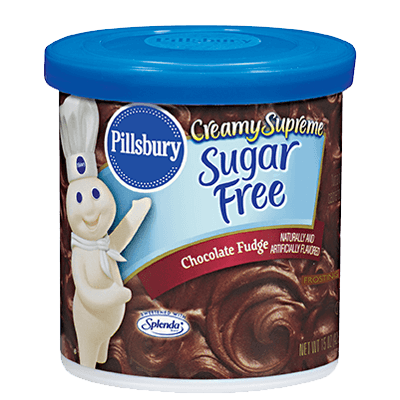 Pillsbury Zero Sugar Premium Frosting Chocolate Fudge 15 oz (BEST BY: DEC 24)