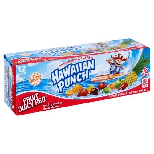 Hawaiian Punch Fruit Juicy Red 12 Pack / 12oz cans