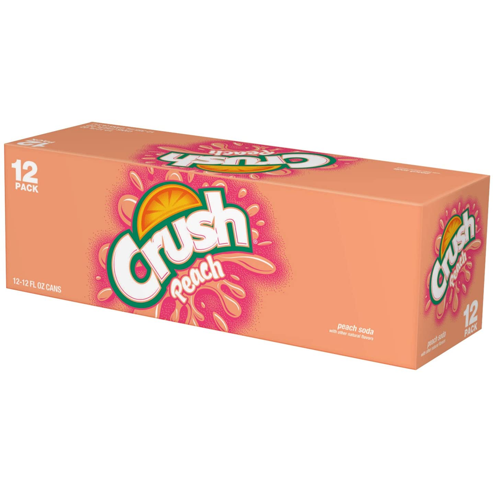 Crush Peach Soda 12 Pack / 12oz cans