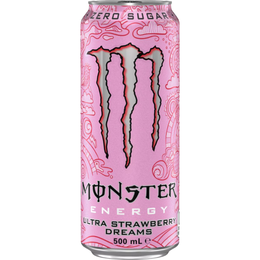 Monster Energy Ultra Strawberry Dreams Zero Sugar Drink 500ML