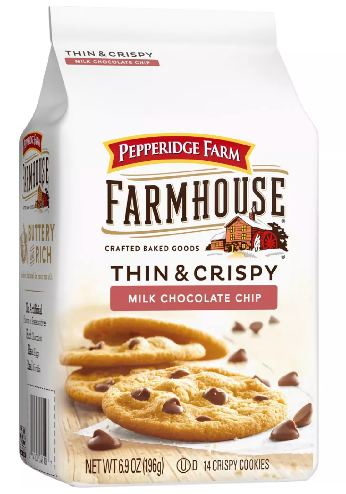 Pepperidge Farm Farmhouse Thin & Crispy  Milk Chocolate Cookies 6.9oz (BEST BY: JULY 25)