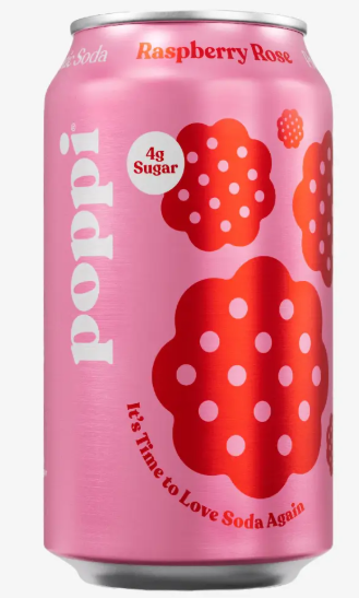Poppi Raspberry Rose Chilled Can 12oz