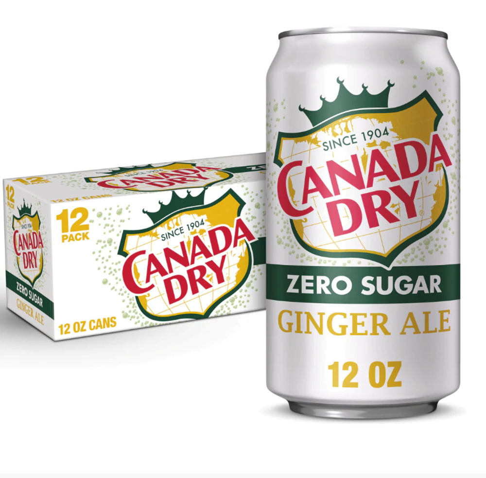 Canada Dry Zero Sugar Ginger Ale 12 Pack / 12oz cans