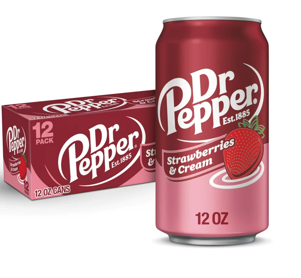 Dr Pepper Strawberry Cream 12 Pack / 12oz cans