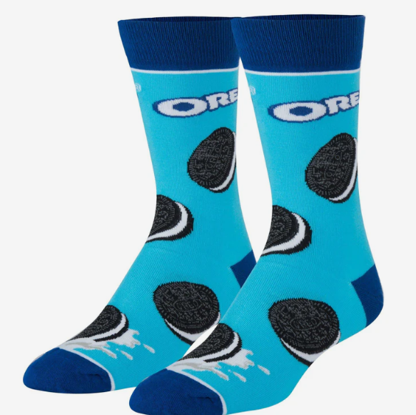 Crazy Socks Light Blue Oreo Cookies Socks (1 Pair)