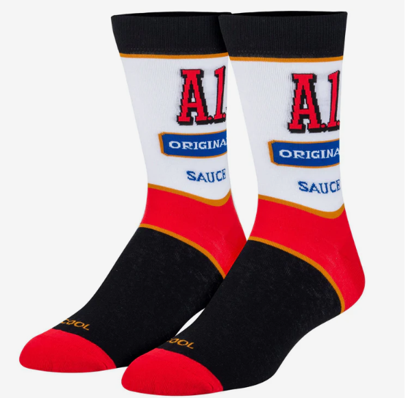 A1 Steak Sauce Socks 1 Pair