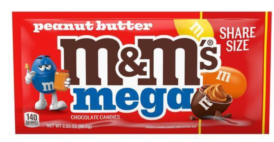 M&M's Mega Peanut Butter Share Size 2.8oz