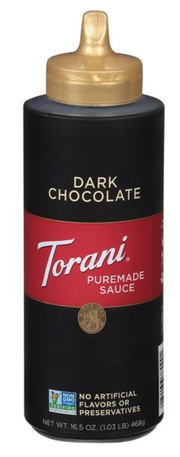 Torani Dark Chocolate Sauce 16.5oz (BEST BEFORE: FEB '26)