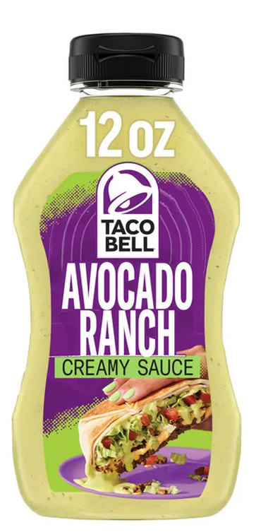 Taco Bell Creamy Avocado Ranch Sauce 12oz