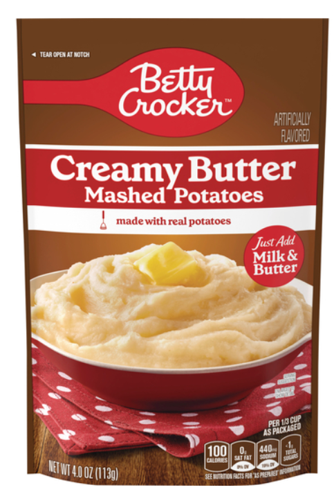 Betty Crocker Instant Creamy Butter Mashed Potato 4oz (BEST BY: NOV 2025)