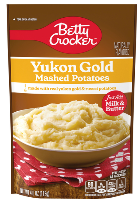 Betty Crocker Yukon Gold Mashed Potatoes 4oz (BEST BY: JAN 26)