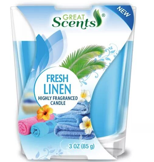 Great Scents Fresh Linen Candle 3oz