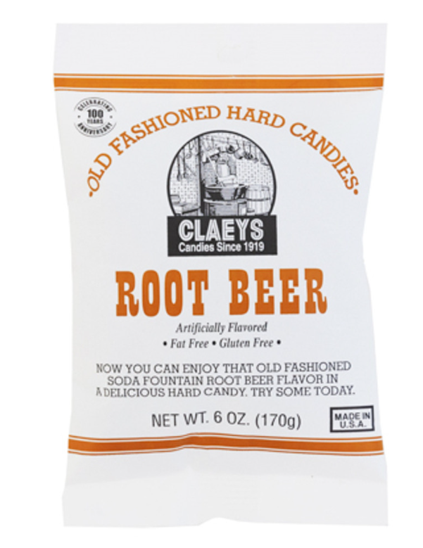 Claeys Root Beer Hard Candy 6oz