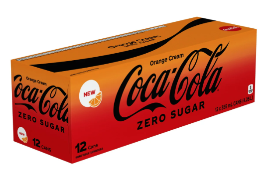 Coke Zero Orange Cream 12 Pack / 12oz (BEST BY: AUG25)