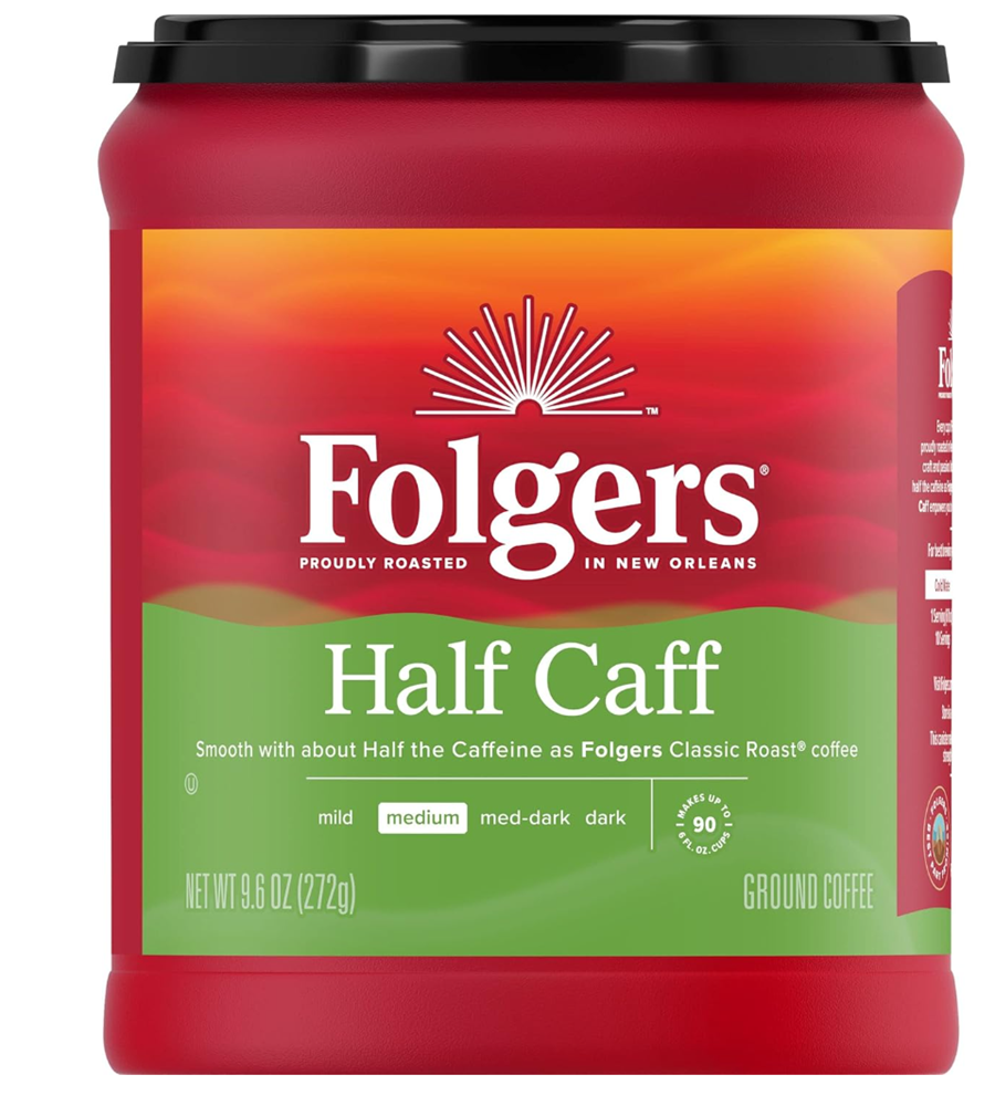 Folgers Half Caff Medium Roast Ground Coffee 9.6oz (BEST BY: JAN 26)