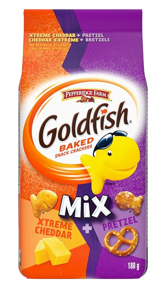 Goldfish Mix Extra Cheddar & Pretzel Crackers 6.6oz (BEST BY: DEC 2025)