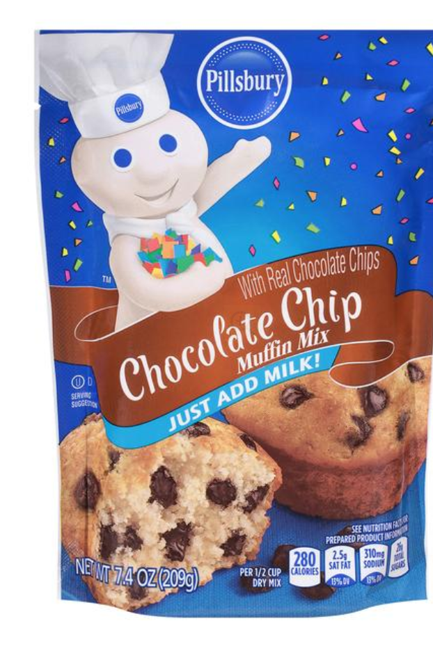 Pillsbury Chocolate Chip Muffin Mix 7.4oz (BEST BY: APR '26)