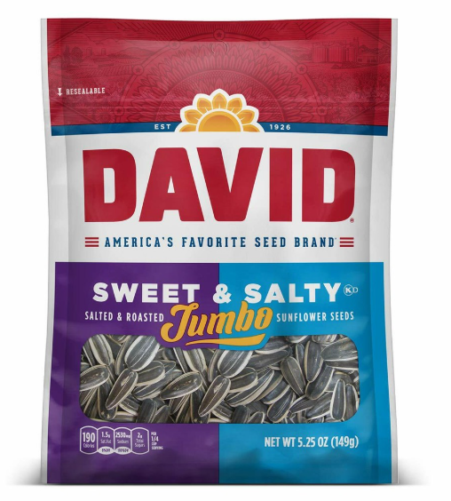 David Jumbo Sweet & Salty Sunflower Seeds 5.25oz