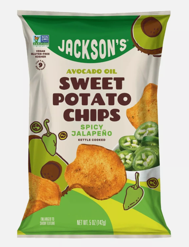 Jackson's Avocado Oil Kettle Cooked Sweet Potato Chips Spicy Jalapeno 5oz