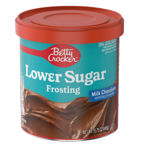 Betty Crocker Lower Sugar Frosting, Milk Chocolate Flavored 15.75oz (BEST BY: MAY '26)