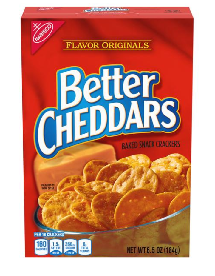 Nabisco Better Cheddars Baked Snack Crackers 6.5oz (BEST BY: DEC 2025)