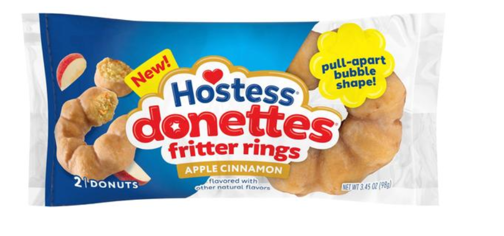 Hostess Donettes Fritter Rings Apple Cinnamon Single Serve 2.7oz