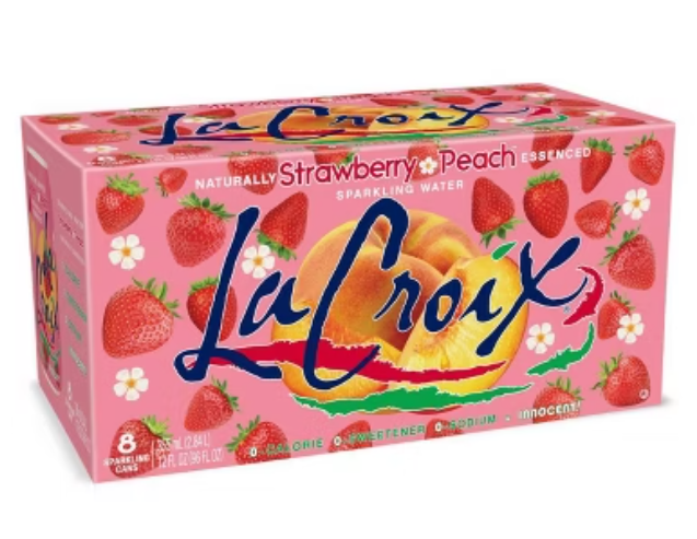 La Croix Strawberry Peach 8 Pack / 12oz Cans
