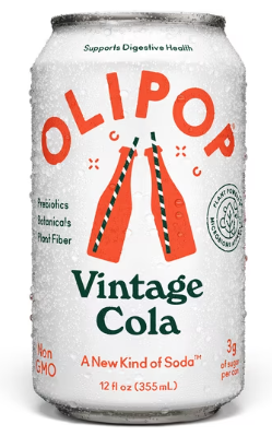 Olipop Prebiotic Soda Vintage Cola Can 12oz