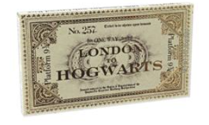 Harry Potter Platform 9 3/4 Chocolate Ticket 1.5oz