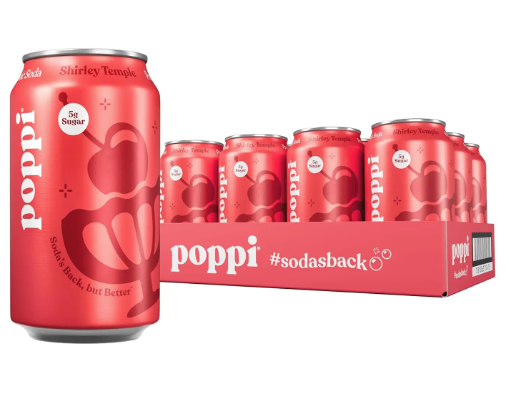 Poppi Shirley Temple 12 Pack/ 12oz Cans