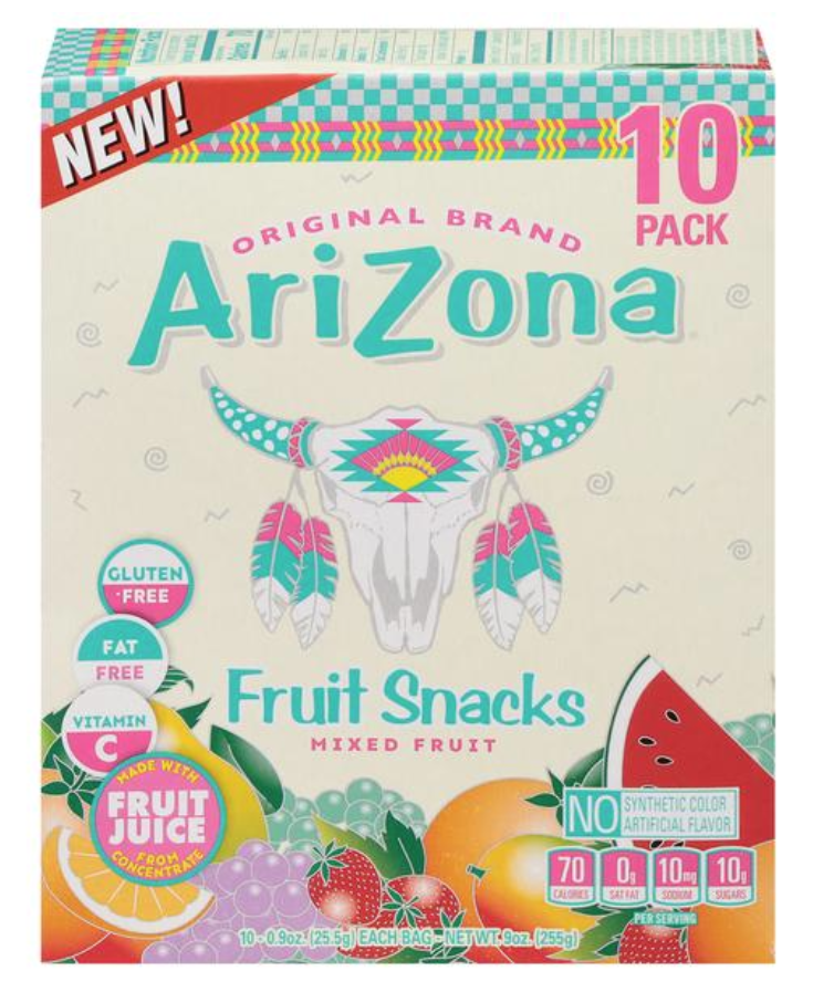 Arizona Mixed Gummy Fruit Snacks  10ct