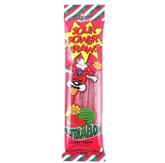 Sour Power Straws Watermelon 1.75oz (50g)