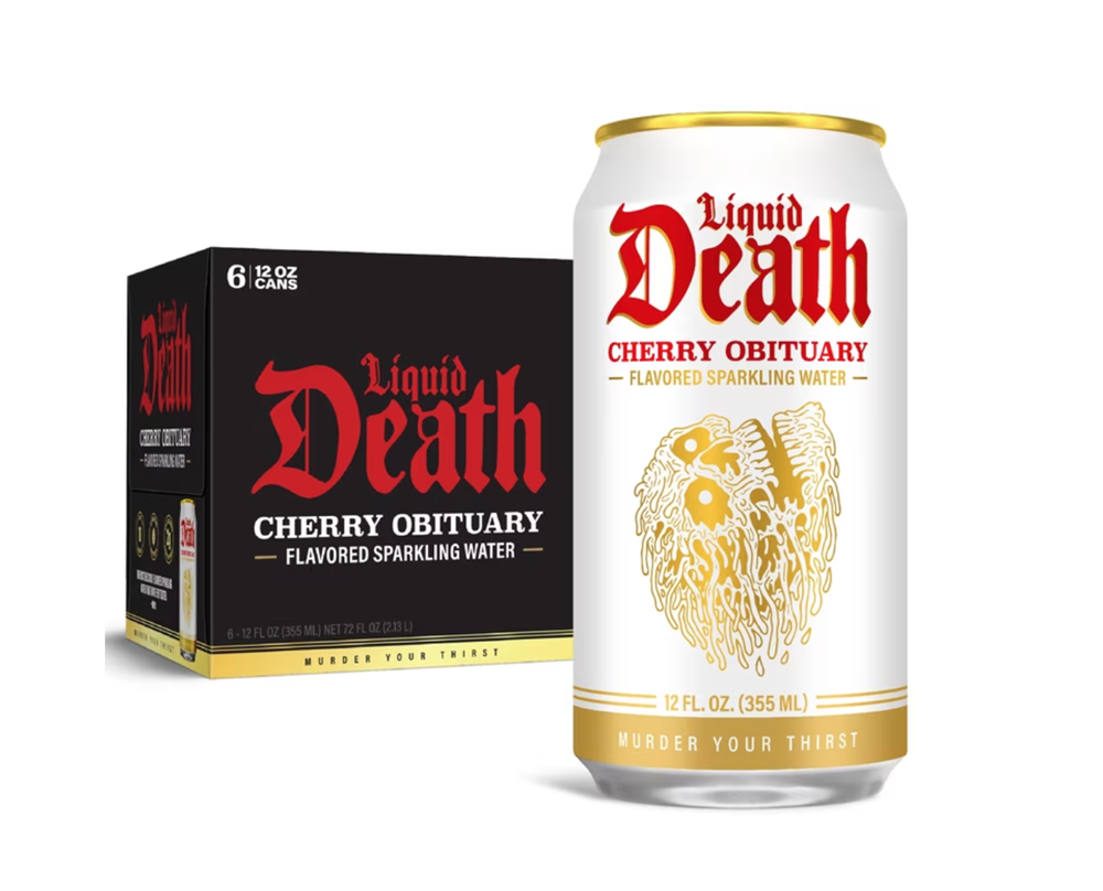 Liquid Death Cherry Obituary 6 Pack/ 12oz Cans