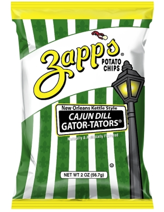 Zapp's Potato Chips Cajun Dill Gator-Tator Potato Chips 2oz