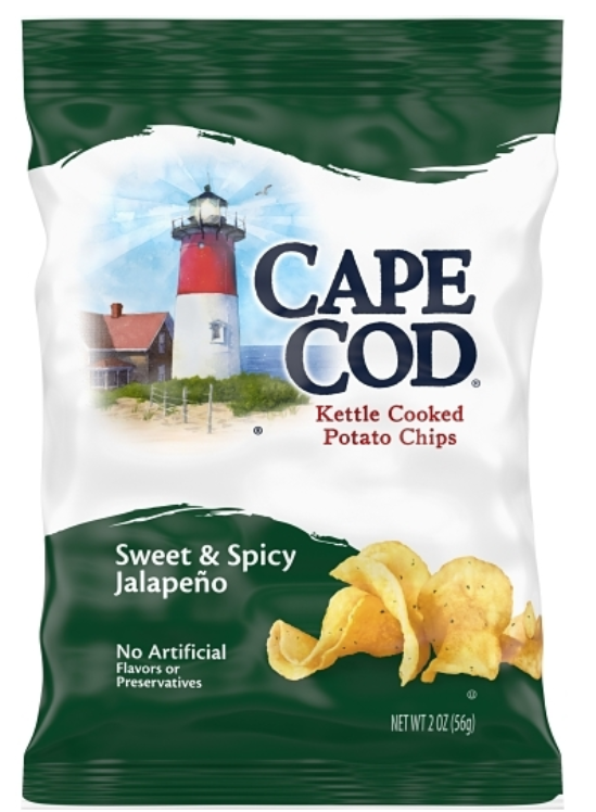 Cape Cod Sweet & Spicy Jalapeno Chips 2oz (BEST BY: AUG '26)