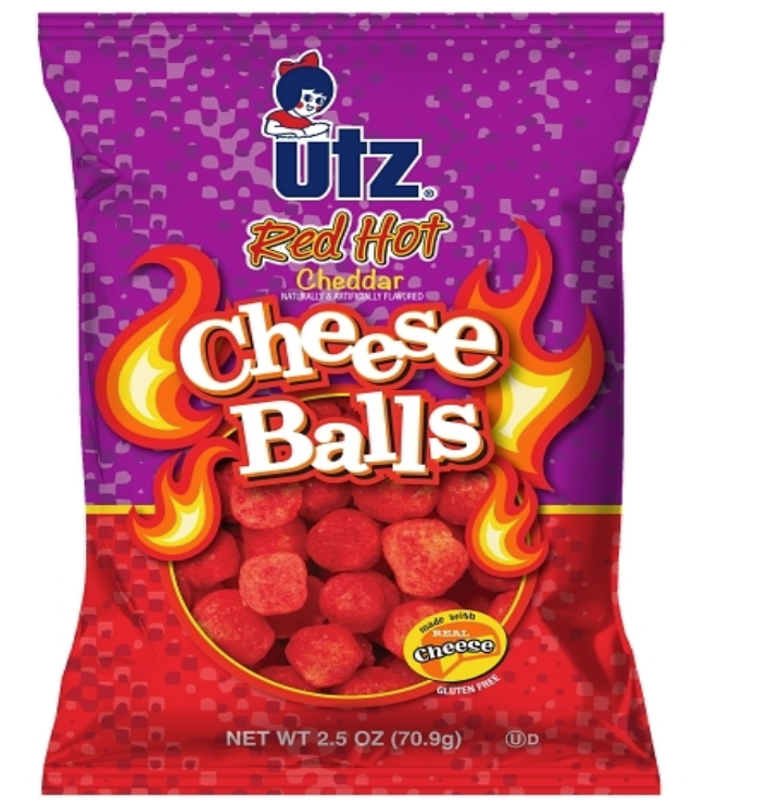 Utz Red Hot Cheese Balls 2.5oz