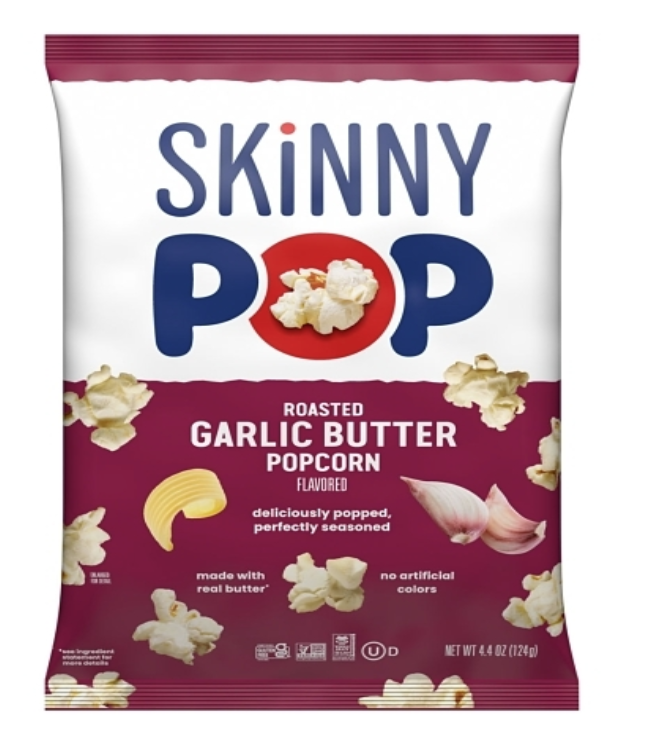 Skinny Pop Roasted Garlic Butter Popcorn Bag 4.4oz