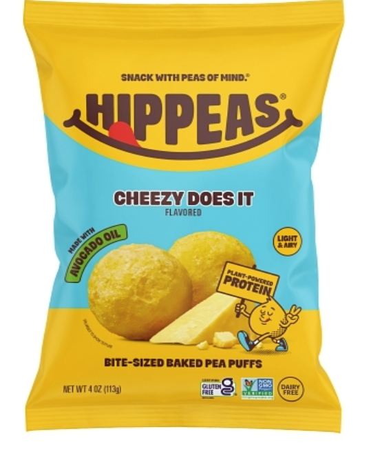 Hippeas Cheezy Cheddar Chickpea Pops 4oz