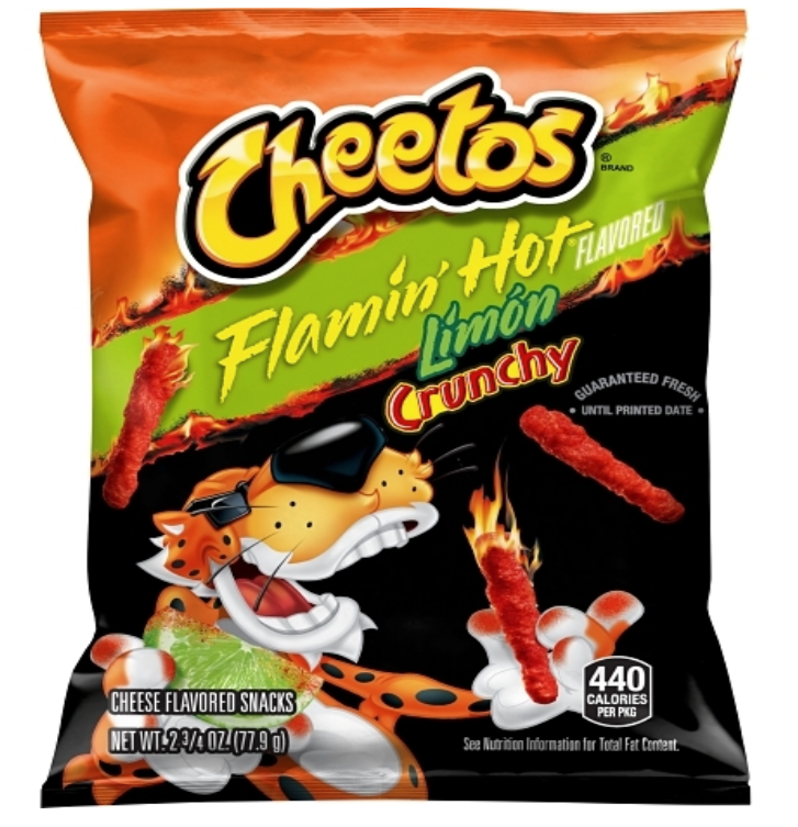 Cheetos Crunchy Flamin Hot Limon 2.75oz (BEST BY: OCT 26)