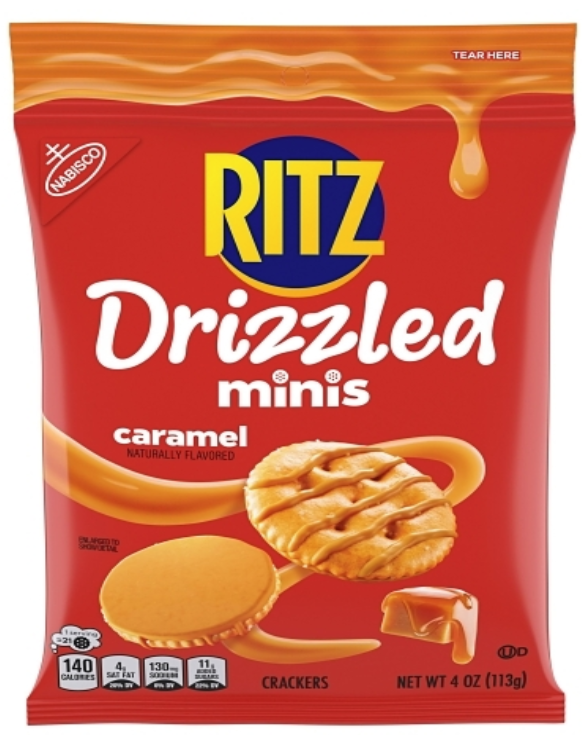 Ritz Drizzled Minis Caramel Crackers 4oz