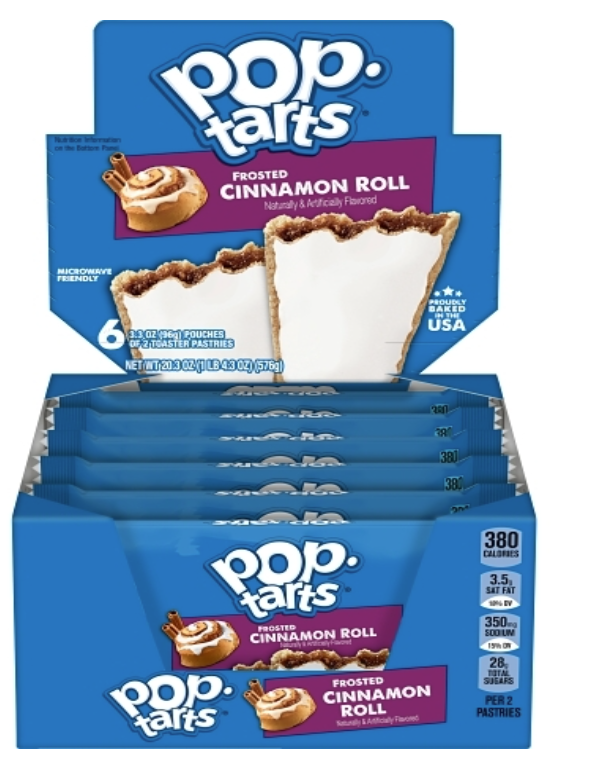 Pop Tarts Cinnamon Roll 3.3oz - 6 Pack