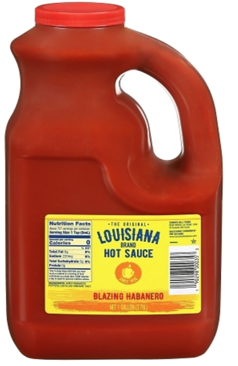 Louisiana Hot Sauce Habanero Bulk Jug, 1 Gallon