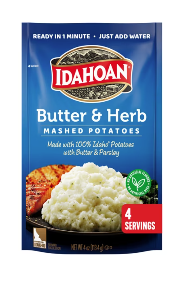 Idahoan Butter & Herb Mashed Potatoes Pouch 4oz