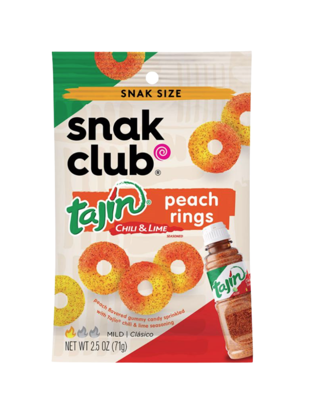 Snak Club Tajin Chile Lime Peach Rings 2.5oz