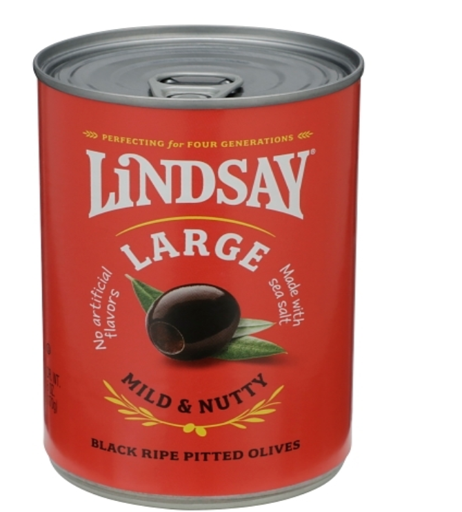 Lindsay Black Pitted Large Domestic Olives Canned 6oz